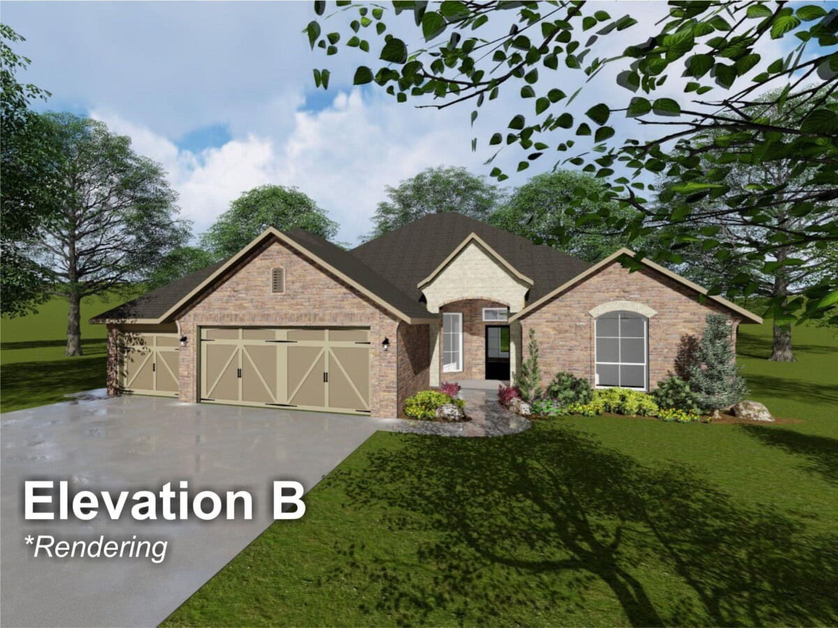 This is an elevation b home plan