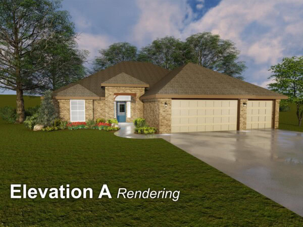 The elevation a rendering of a home