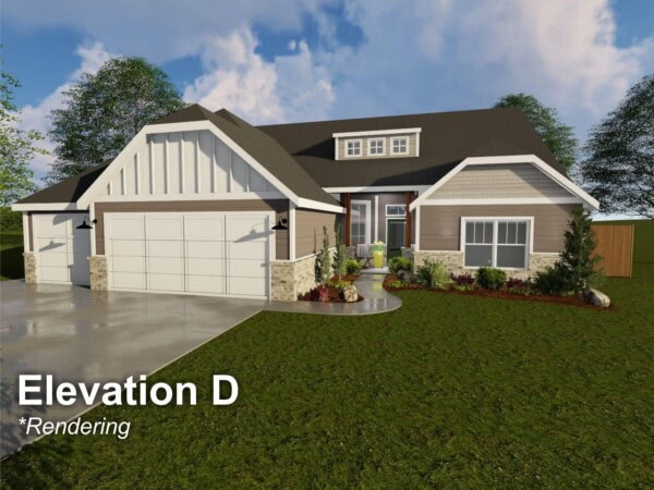 The elevation d home plan