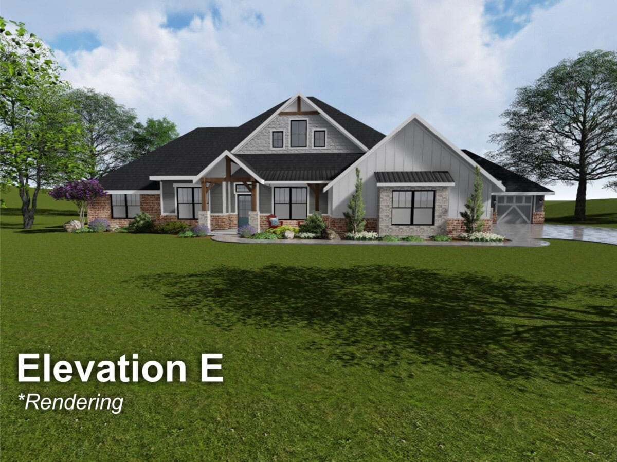 The elevation e rendering is shown in this rendering